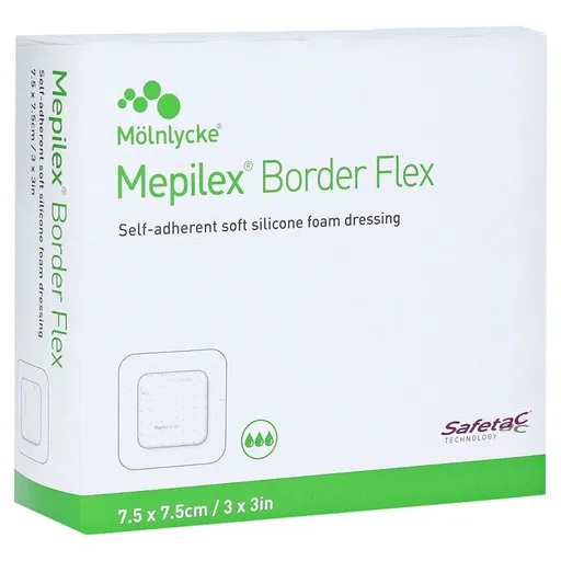 Mepilex Border Flex 7,5 x 7,5 cm samolepivé krytie z mäkkého penového silikónu 1x5 ks