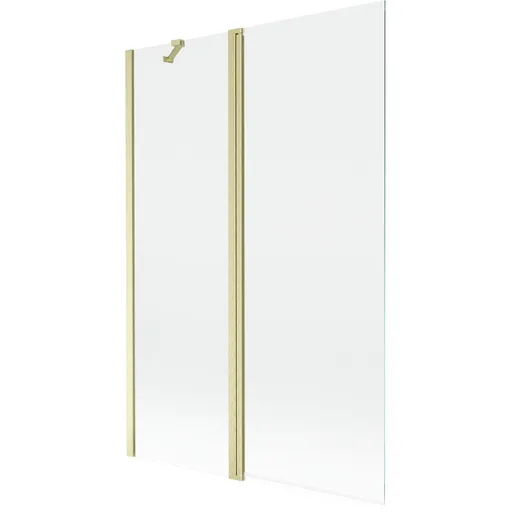 MEXEN - MIST vaňová zástena 120x150 cm 6mm f+s, zlatá kartáčovaná, číra 8A9-120-011-55-00