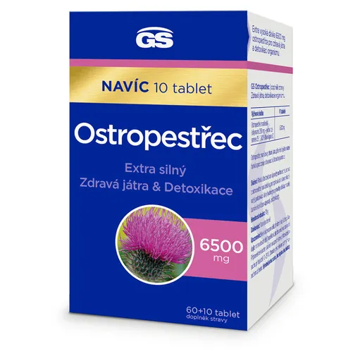GS Pestrec 6500 mg 60 + 10 tabliet NAVYŠE