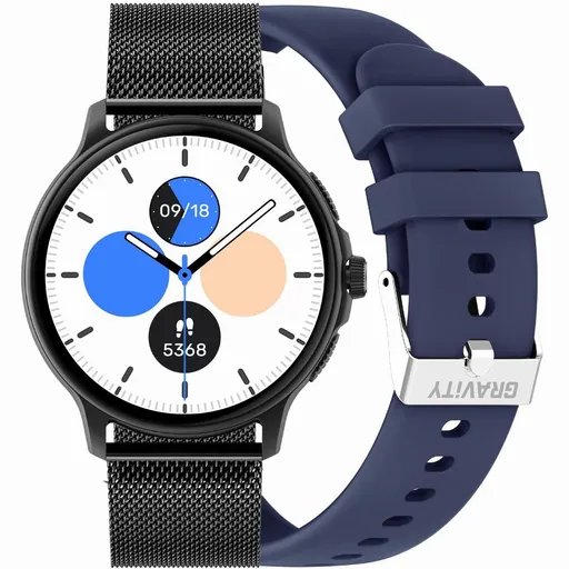 UNISEX INTELIGENTNÉ HODINKY GRAVITY GT12-2 - BLUETOOTH KONVERZÁCIE, ĎALŠÍ REMIENOK (sg035b)