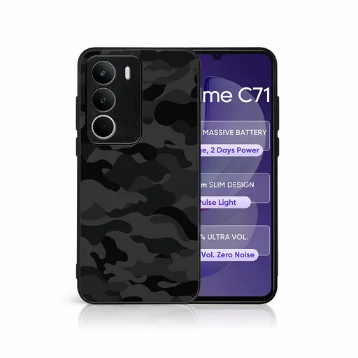 MY ART Ochranný kryt pre Realme C71 BLACK CAMO (234)