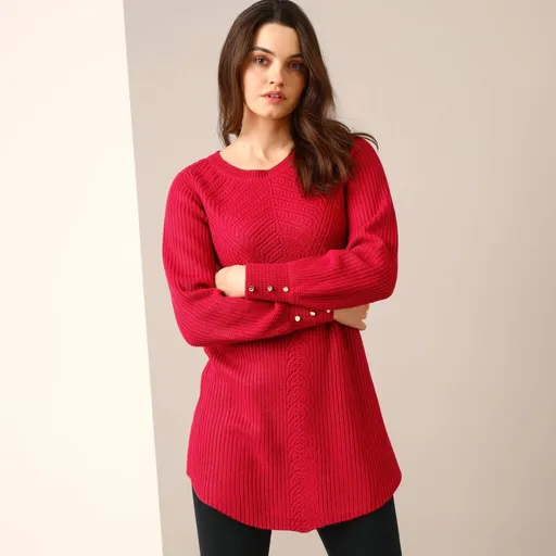 Tunikový pulóver so vzorom