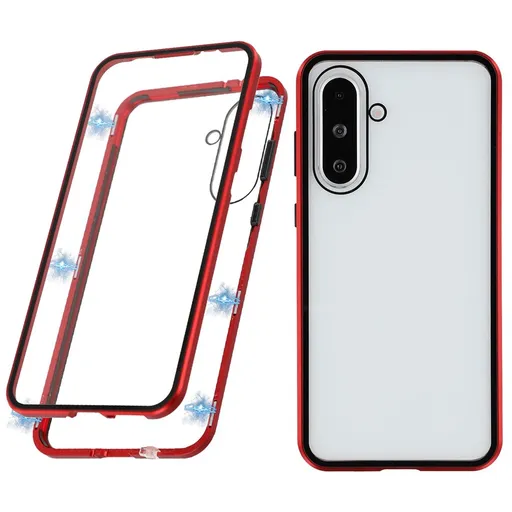 Magnetický kryt 360 pre Samsung Galaxy A56 červený