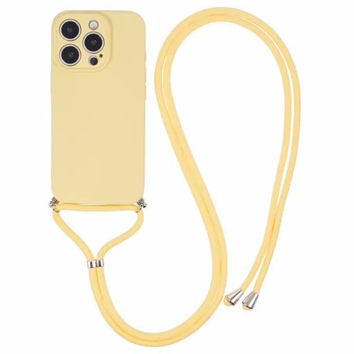 PROTEMIO ROPE Kryt so šnúrkou Apple iPhone 16 Pro žltý