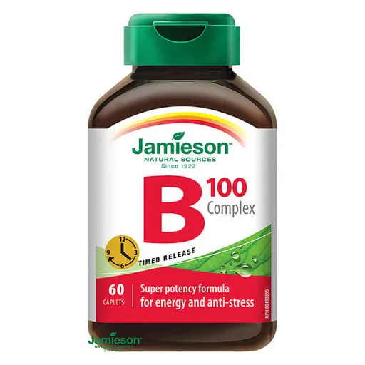 JAMIESON B-komplex 100 mg s postupným uvoľňovaním 60 tabliet