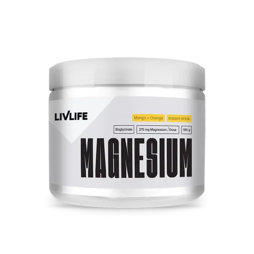 LIVLIFE Magnesium bysglicinate 12% drink mango + pomaranč 195 g