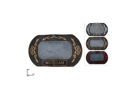 MAKRO - Rohož 42x70cm Welcome, rôzne farby, ovál