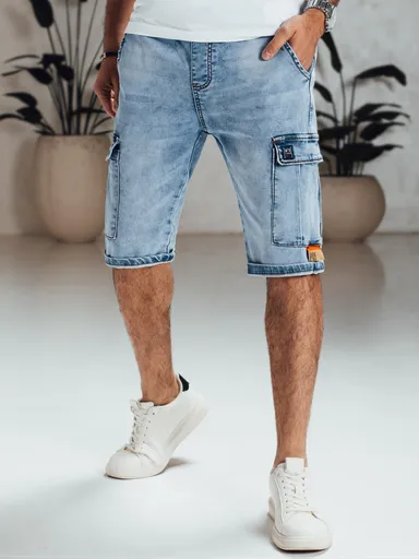 Pánske modré rifľové kraťasy Dstreet SX2553