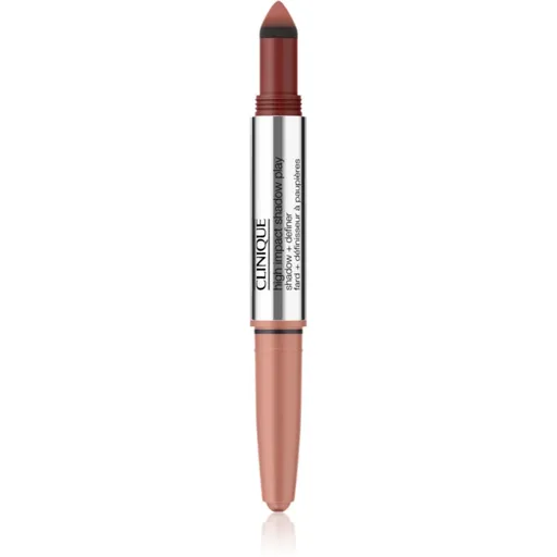Clinique High Impact™ Shadow Play očné tiene v ceruzke duo odtieň Strawberry + Chocolate 1.9 g