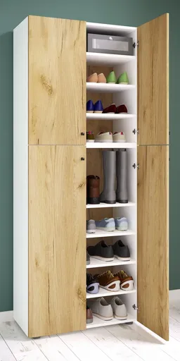 VCM Botník Lona XXL 9dílný, bílý