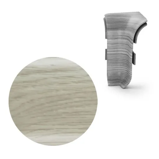 Vnitřní roh k soklu Naturel dub Sparta , PVC dĺžka 0,5 cm, výška hrany 56 mm, NATNGTWE1
