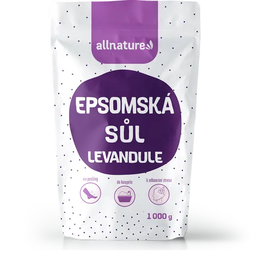 ALLNATURE Epsomská soľ Levanduľa 1000 g
