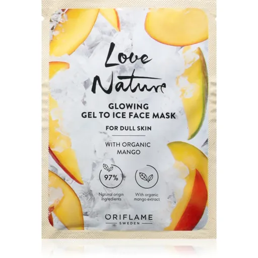 Oriflame Love Nature Gel To Ice Organic Mango rozjasňujúca pleťová maska 10 ml