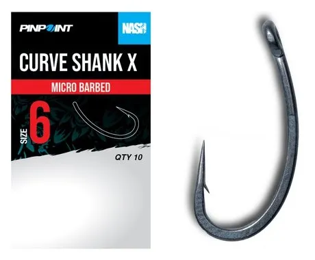 Nash háčiky curve shank x micro barbed 10 ks - veľkosť 6
