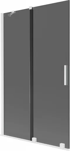 MEXEN/S - Velar dvojkrídlová posuvná vaňová zástena 110 x 150, grafit, biela 896-110-000-41-20