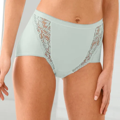 Súprava 3 super maxi nohavičiek z pružnej bavlny s čipkou