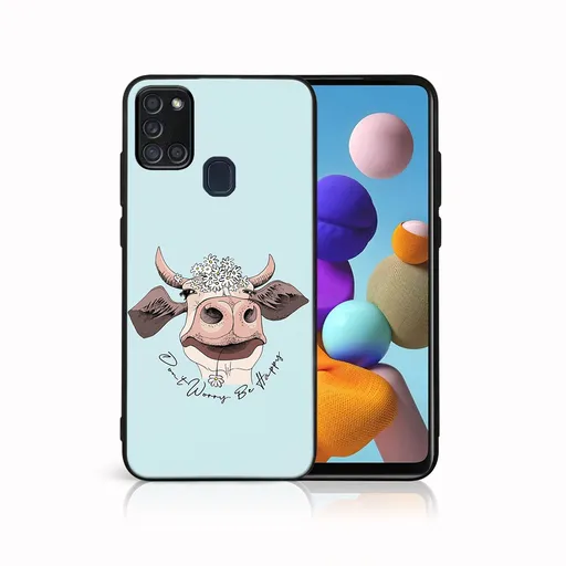 MY ART Ochranný obal pre Samsung Galaxy A21s HAPPY COW (181)