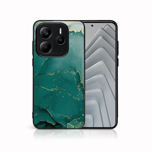 MY ART Ochranný kryt pre Xiaomi Redmi Note 14S GREEN MARBLE (145)