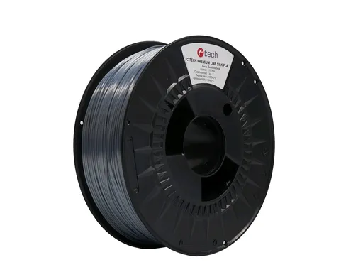 C-Tech 3DF-P-SPLA1.75-7012 3D filament, PREMIUM LINE, Silk PLA, čadičová sivá, RAL7012, 1,75mm, 1kg