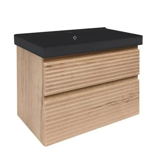 Kúpeľňová skrinka s umývadlom Naturel Savona 78x53x45 cm dub mat SAVONA280DHU1B