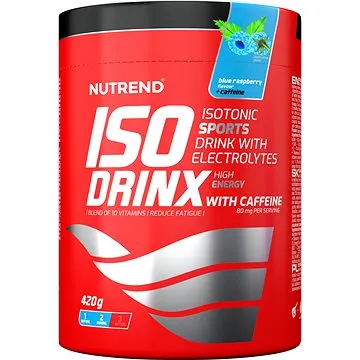 Nutrend Isodrinx with caffeine, 420 g, modrá malina (8594014865936)