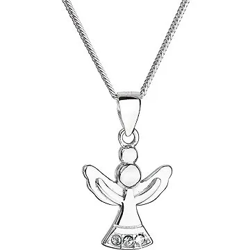 EVOLUTION GROUP 32078.1 crystal anjel dekorovaný kryštálmi Swarovski (Ag 925/1000, 2,8 g) (8590962322323)
