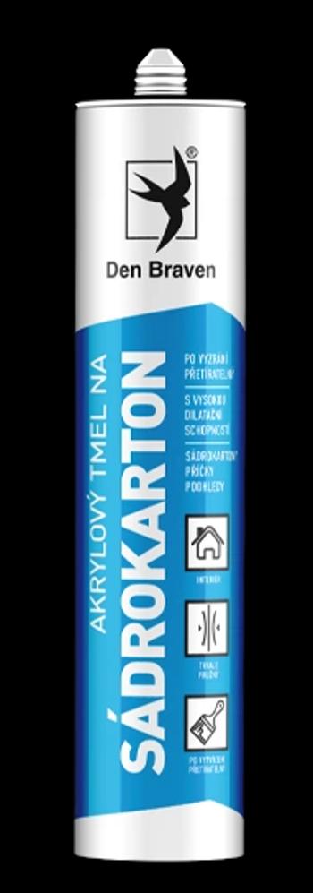 DEN BRAVEN - Akrylový tmel na sadrokartón biela 0,28 L