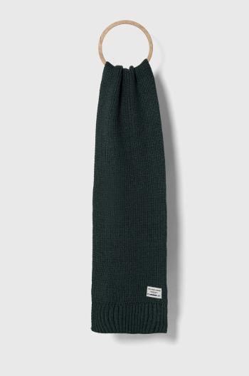 Detská šatka zo zmesi vlny Pepe Jeans zelená farba, jednofarebný