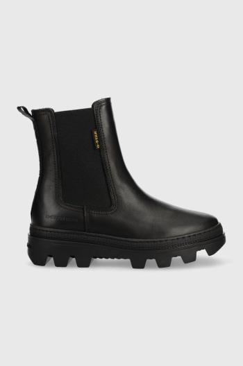 Kožené topánky chelsea G-Star  NOXER CHS LEA dámske, čierna farba, na platforme, 2241020720.BLK