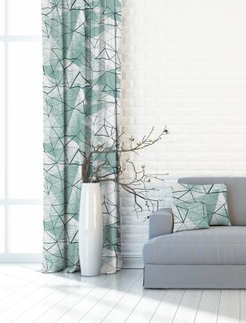 Záves dekoračný alebo látka, Soft Diament, tyrkysovozelený, 150 cm 150 cm