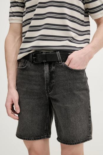 Rifľové krátke nohavice Levi's pánske, šedá farba