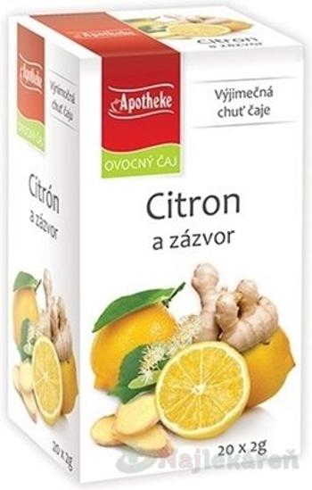 APOTHEKE PREMIER SELECTION ČAJ CITRÓN A ZÁZVOR, 20x2 g