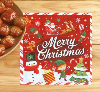 Papierové servítky - Merry Christmas 20 ks 16,5 x 16,5 cm