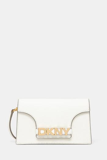 Kožená kabelka Dkny béžová farba, R435OG58