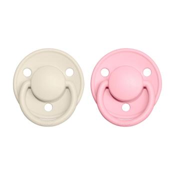 BIBS De Lux cumlíky z prírodného kaučuku 2 ks veľ. 2 Ivory / Baby Pink