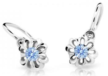 Cutie Jewellery Nežné detské náušnice z bieleho zlata C2208-10-X-2 svetlo modrá