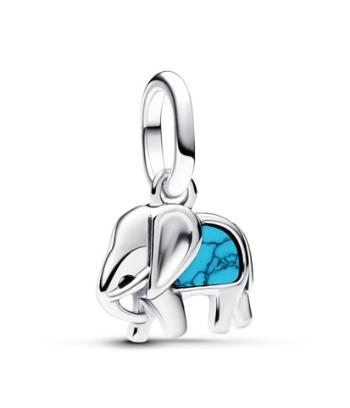 Pandora Strieborný mini prívesok Tyrkysový slon Me 793858C01