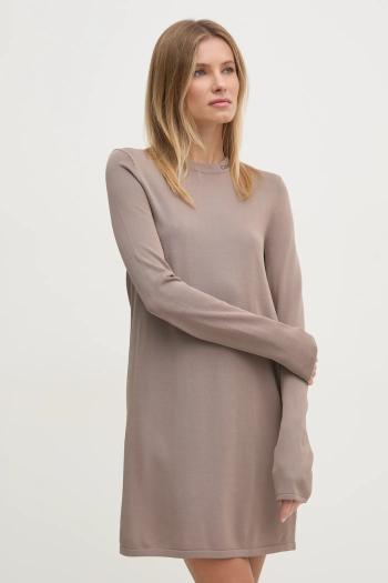 Šaty Calvin Klein Jeans béžová farba, mini, rovný strih, J20J224831
