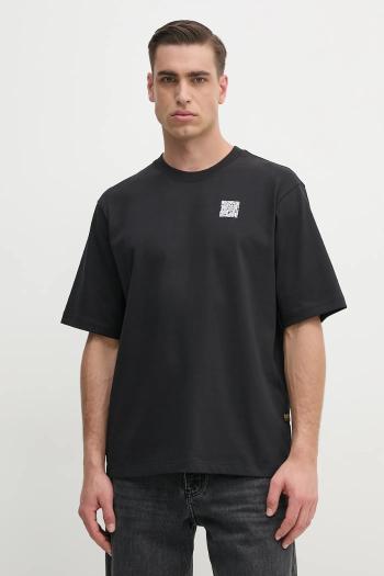 Bavlnené tričko G-Star Raw pánske, čierna farba, s potlačou, D25975-C784