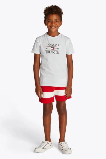 Detské bavlnené tričko Tommy Hilfiger biela farba, s potlačou, KB0KB09538