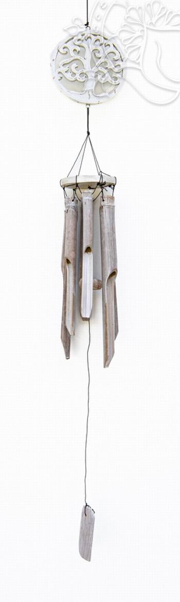 Életfa motívumos bambusz szélcsengő – 110 cm