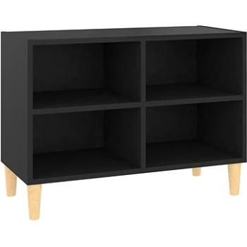 SHUMEE nohy z masívneho dreva čierny 69,5 × 30 × 50 cm (805924)
