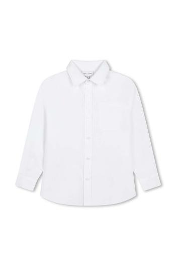 Detská bavlnená košeľa Marc Jacobs biela farba, W60254