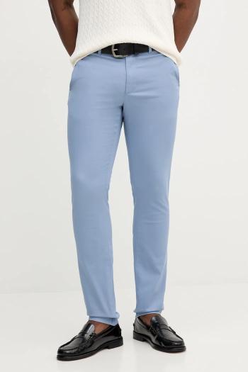 Nohavice Tommy Hilfiger béžová farba, priliehavé, MW0MW26619