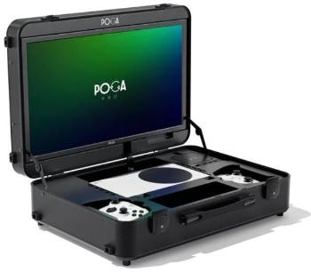 Bőrönd POGA Pro - Xbox One X utazótáska LCD monitorral, fekete