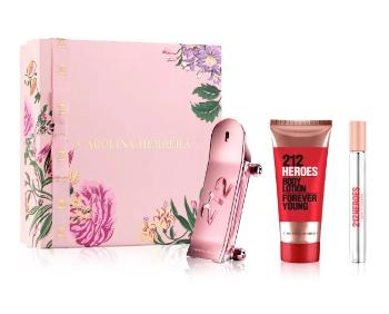 Carolina Herrera 212 Heroes Femme - EDP 80 ml + tělové mléko 100 ml + EDP 10 ml (roll-on)