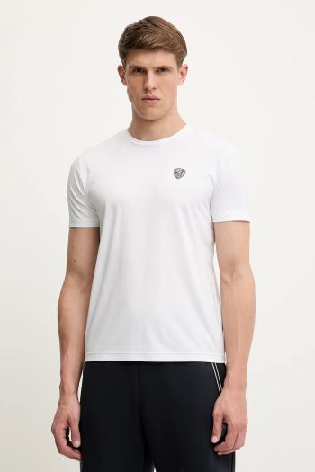 Tričko EA7 Emporio Armani pánske, biela farba, jednofarebné, PJRGZ.8NPT16