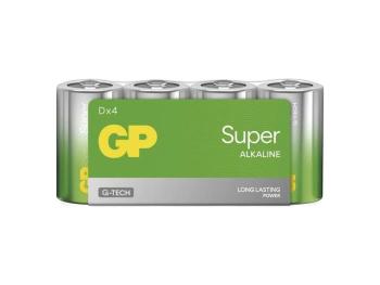 Batéria D (R20) alkalická GP Super 4ks / shrink