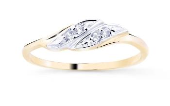 Cutie Diamonds Bicolor prsteň zo zlata s diamantmi DZ8021-10-X-1 54 mm