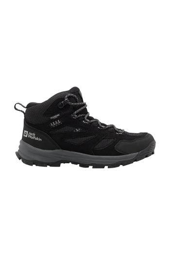 Detské topánky Jack Wolfskin VOJO TOUR TEXAPORE MID K čierna farba, A64104